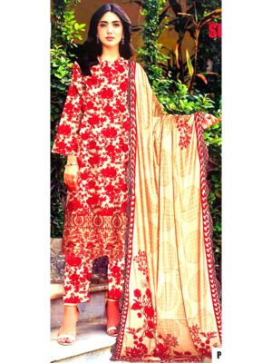 Maria B Embroidered Linen Replica – Winter Collection – MY-1040 – 3 Piece Unstitched