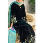 A Sling Dhanak Embroidered Suit – Digital Printed Jugad Shawl – 3 Piece – Article YA-8152