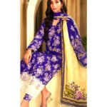 Maria B Linen Digital Printed Suit – Designer Patches – 3 Piece – Article 1014
