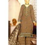 Alkaram Dhanak Embroidered Suit – Handmade Work – Borcia Dupatta – 3 Piece – Article 1460