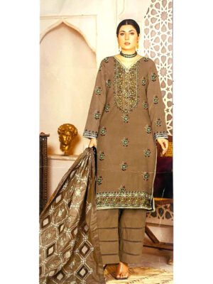 Alkaram Dhanak Embroidered Suit – Handmade Work – Borcia Dupatta – 3 Piece – Article 1460